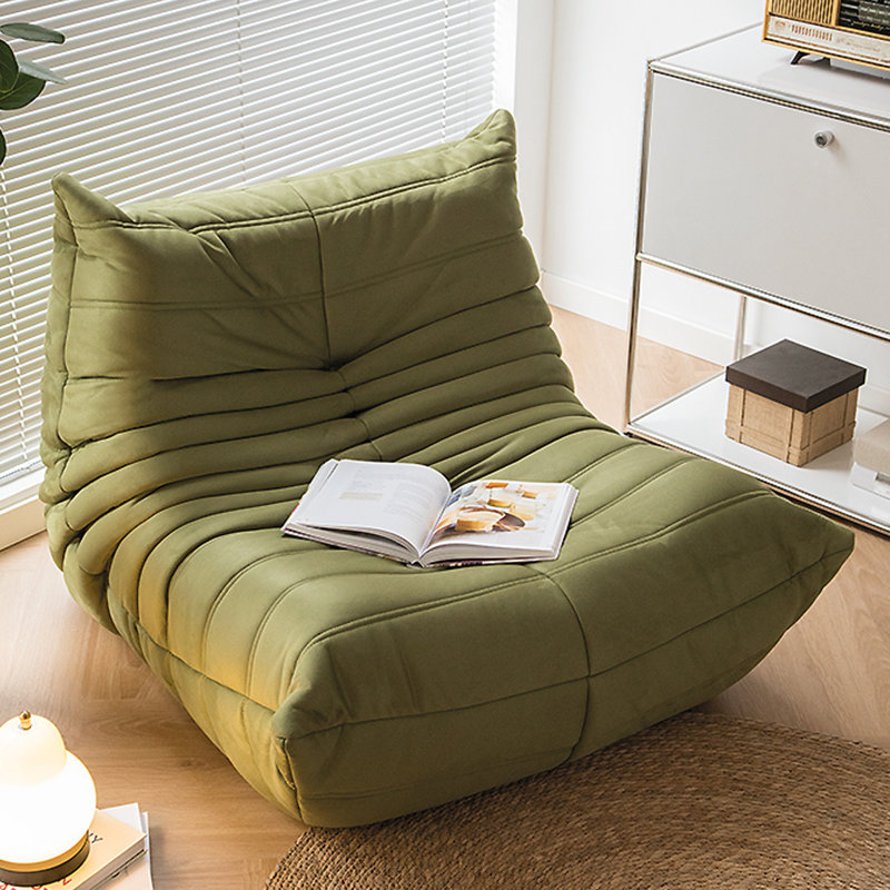 Retro minimalist caterpillar sofa, Green