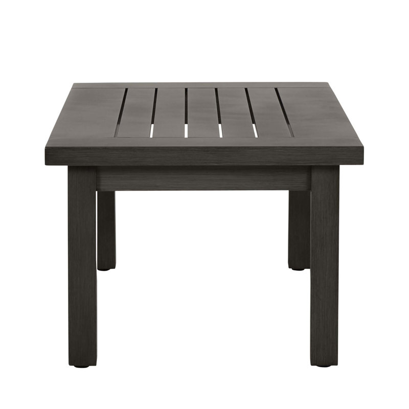 Club Aluminum Outdoor Coffee Table, Slate Gray