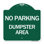 Enseigne Signmission Designer Series - Pas de poubelle de stationnement | Enseigne architecturale en aluminium de gros calibre vert et blanc 18 po x 18 po | Protégez votre entreprise et votre commune | Fabriqué aux États-Unis