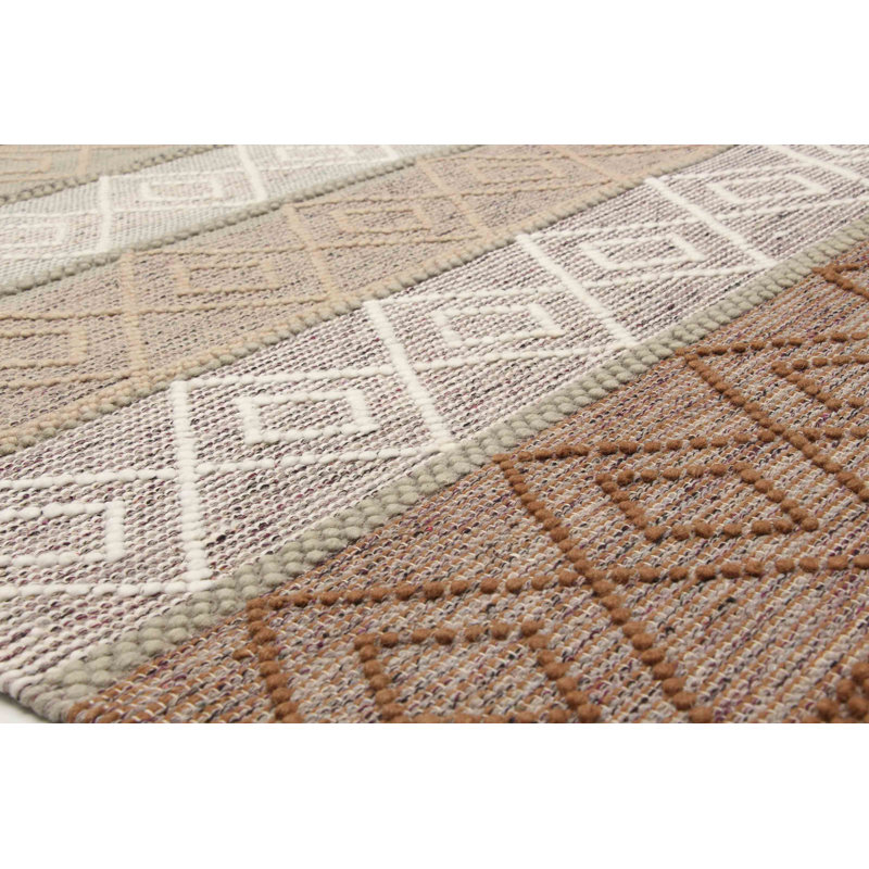 Tapis multicolore rectangulaire en laine New Age de 5 pi x 8 pi 2 po Delorese