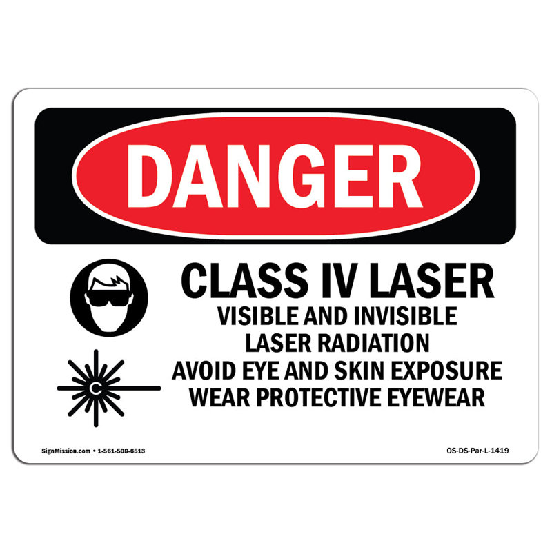 Signe de danger, H 12 po x l 18 po x P 0,1 po