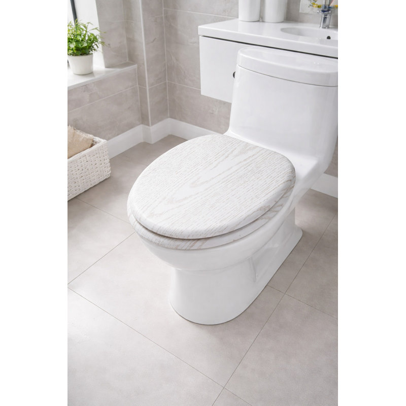 18'' Wood Finish Mdf Toilet Seat