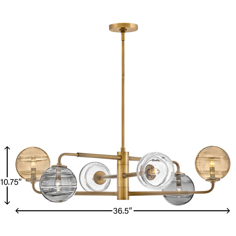 6 - Light Sputnik Modern Linear Chandelier