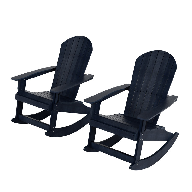 Chaise berçante Arrirack Adirondack pour l'extérieur Arrlo, Marine