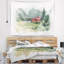 Paysage, aquarelle, maison, montagnes Aad, tapisserie-28492050