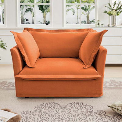 Ensemble de salon modulaire Shetucket de 49 po avec 2 coussins moelleux Latitude Run