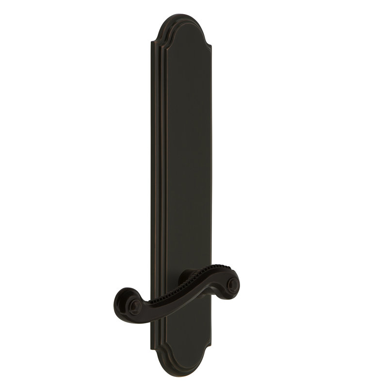Grand Grand Arc Passage assiette avec levier Newport, 2 3/8 po, Bronze intemporel, Droitier