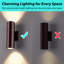 Modern Crimson Round  LED Waterproof Aluminum Outdoor Wall Light