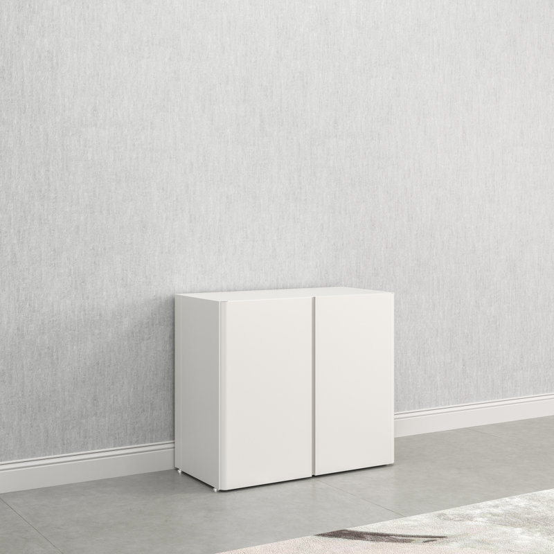 Cloud White 36-Inch Freestanding Metal Storage Cabinet