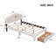 Lit plateforme tapissier avec tiroir Teddy