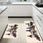 Ensemble de 2 tapis de cuisine en flanelle brun et raisin avec garde-manger