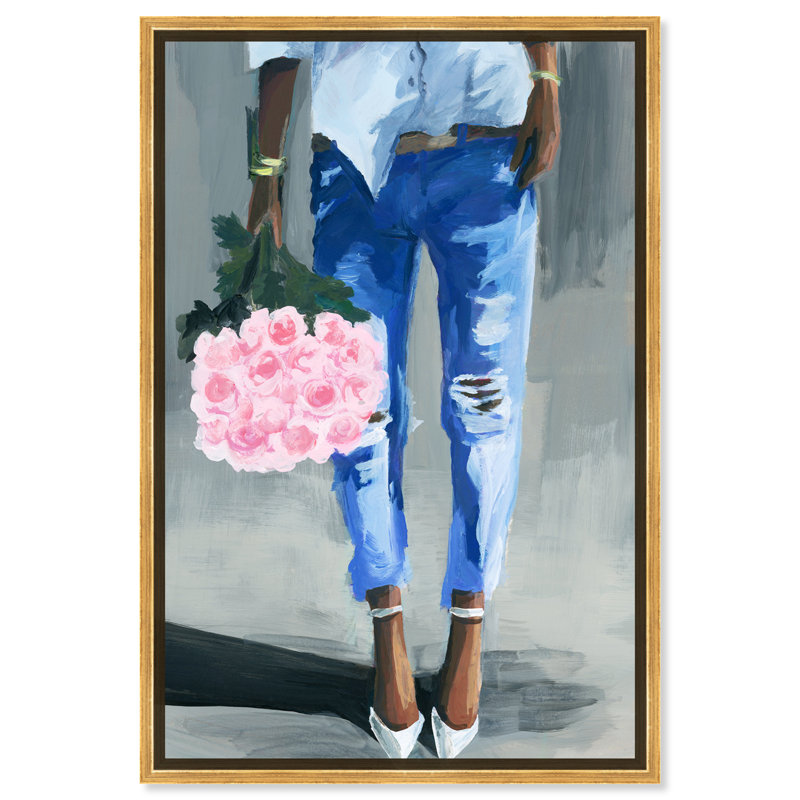 «Me and My Bouquet», reproduction d'impression, H 15 po x l 10 po, Cadre doré