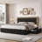 Athanasius Storage Platform Bed with Leather Upholstered Adjustable Headboard and LED Lights-1348519633-1356800846