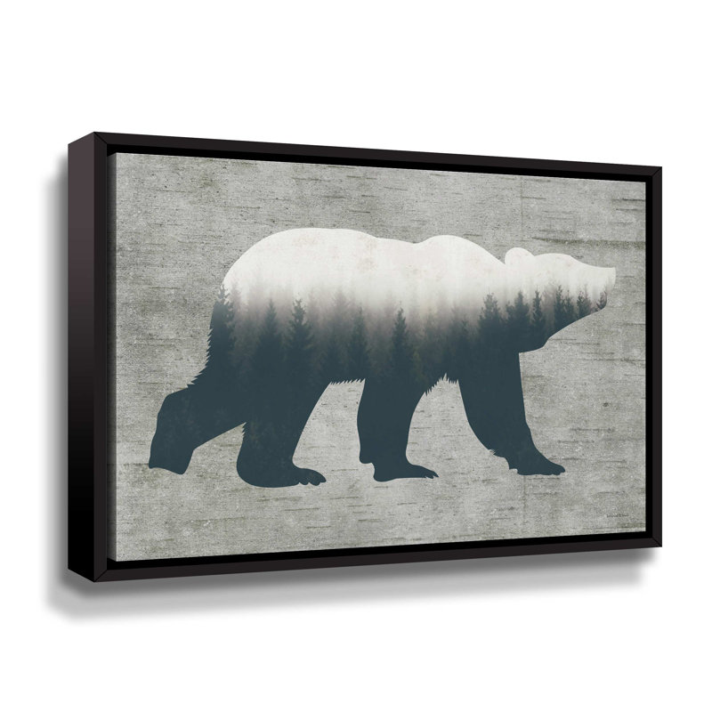 «Born in the Wild Bear», impression, Cadre noir, H 8 po x l 10 po x P 2 po