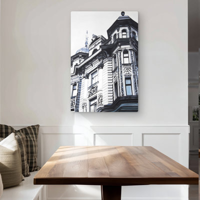 Historic Apartment - White Building Metal Print for Home Decor