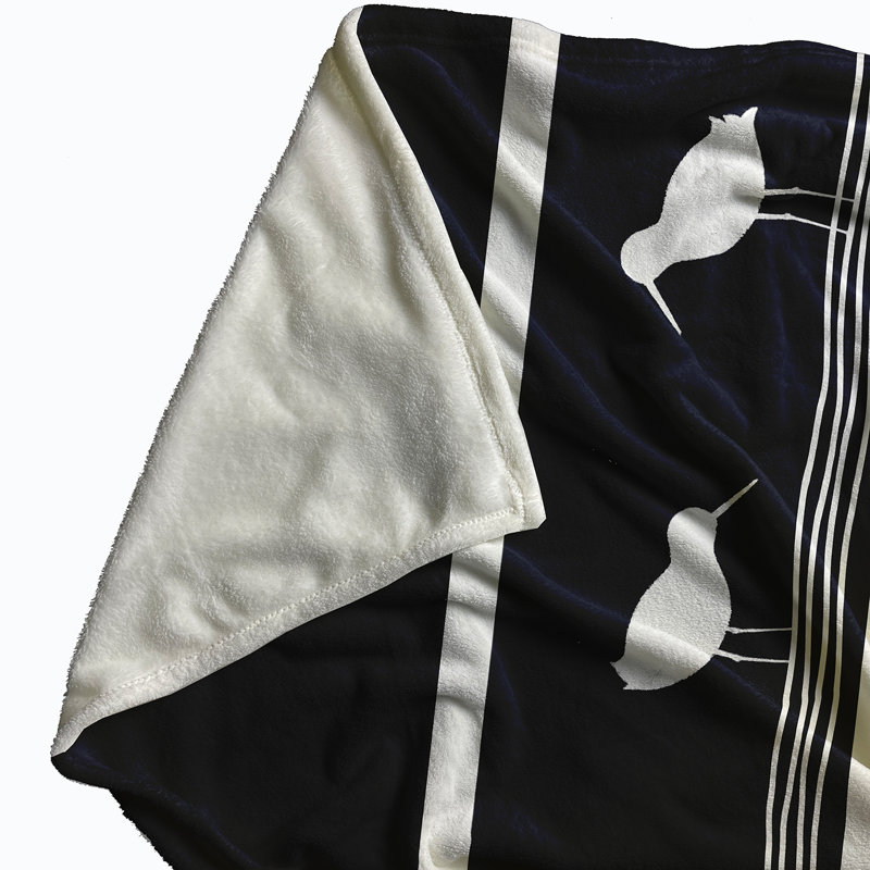 Hubbard Plain Weave / Muslin Throw Blanket, Navy