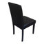 Ensemble de salle à manger rectangulaire 7 pièces 59 pouces Boleradice, finition noire avec chaises rembourrées en similicuir noir, bois d'hévéa massif