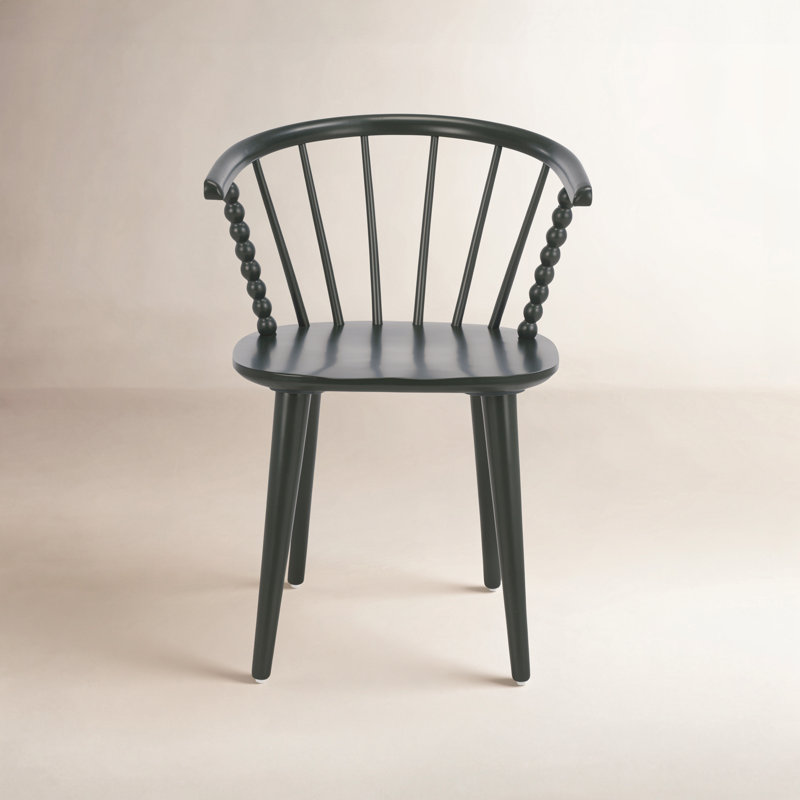 Condrey Paras Curved Back Wood Dining Chair, Garden Green