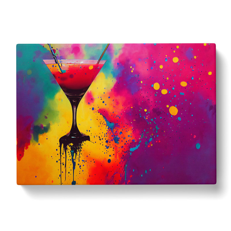Cocktail Paint Splash Vol.2 Abstract - Wrapped Canvas, 35cm H x 50cm W x 3cm D