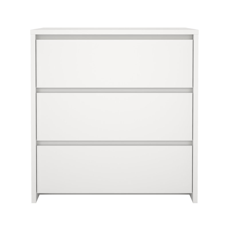 Amily 31-Inch Wide 3-Drawer Chest, White
