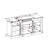 Media Console Table with Large Storage Cabinet,with 23" Fireplace Insert, for TV Up to 70'', Modern TV Media Entertaionment Stand,  Grey-1047996467
