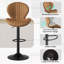 19,29 po Tabourets de bar modernes pivotants, tabourets de bar à hauteur de comptoir avec dossier haut, assemblage facile en 3 à 5 minutes pour le bar, la cuisine et la salle à manger-601873796-601873794