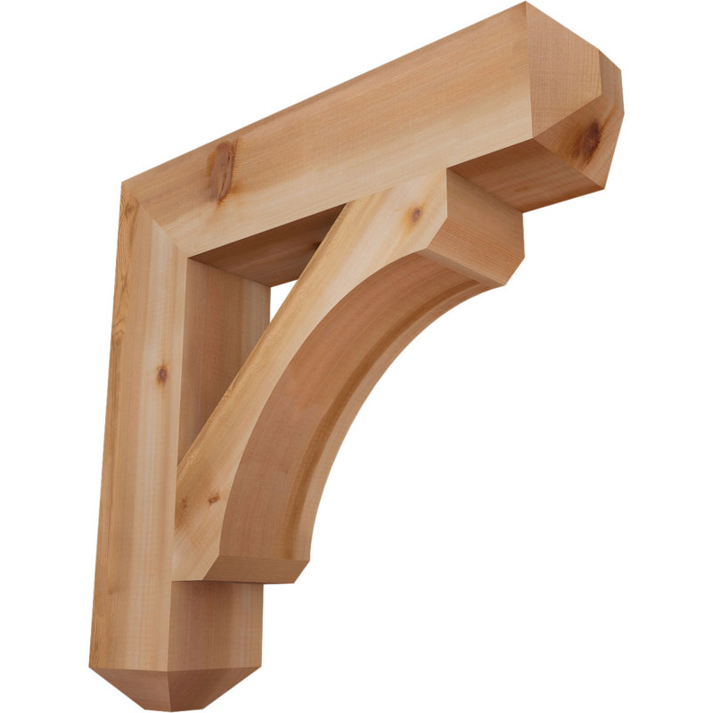 H Support en bois / corbeau, Western Red Cedar (Smooth), H 28 po x l 5,5 po x P 28 po
