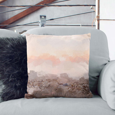 Sunset over Brighton Beach Cushion with Filling