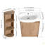 Meuble-lavabo autoportant de 23 po avec lavabo et support de rangement, portes à fermeture douce-126202333