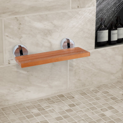 Calimesa 20.1'' W Solid Wood Shower Bench