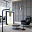 Lampe sur pied industrielle avec interrupteur au pied, lampe sur pied de style Mid-Century moderne pour le salon, la chambre à coucher ou le bureau, avec ampoule Edison E26