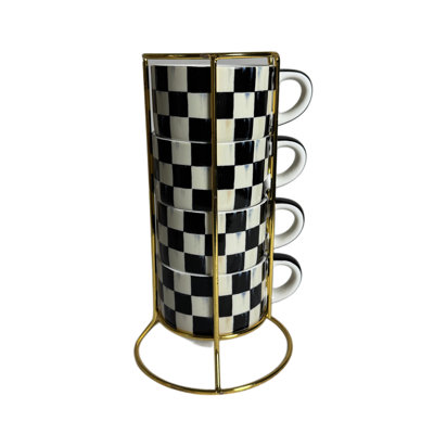 Courtly Check Cappuccino Cup Tower