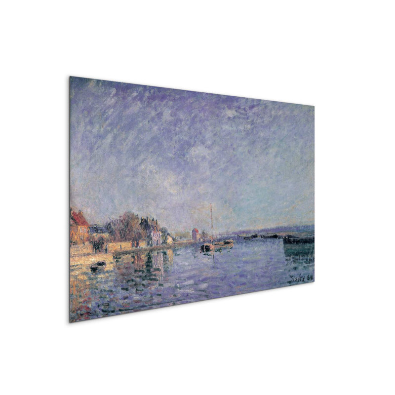 Canal Du Loing 53×80 cm MetalArt Materic Aluminum Satin Effect, Frameless Panel, Lightweight Ready to Hang