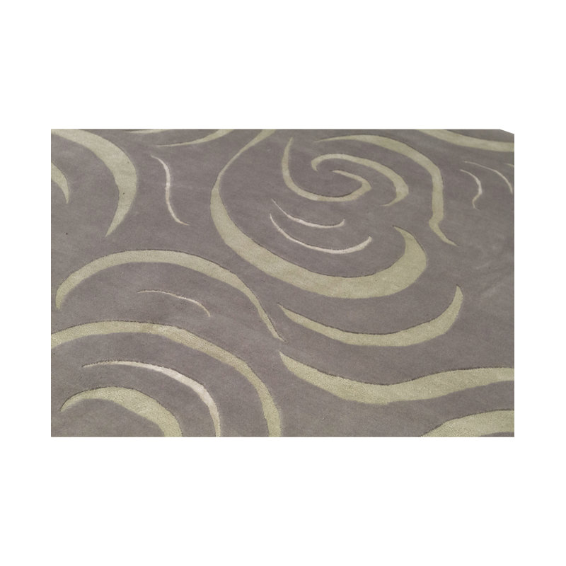 Tapis gris de haute qualité noué à la main
