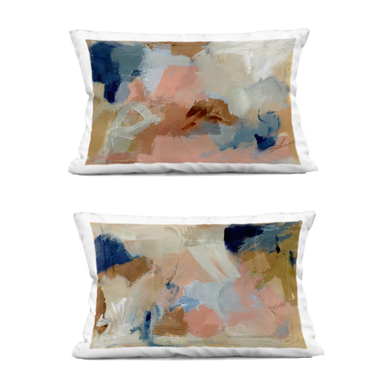 Coussin décoratif Stupell Industries Energetic Rustic Abstractions par Victoria Barnes (ensemble de 2)