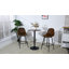 Swivel Upholstered Counter Stool with Metal Frame