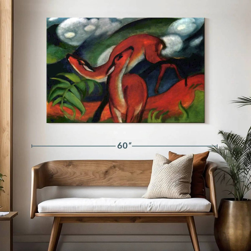 Brampt rouge, cerf II - 1912, H 34 po x l 51 po
