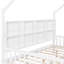 Lit double en bois avec lit gigogne, lit pour enfant avec tablette, blanc-160245133