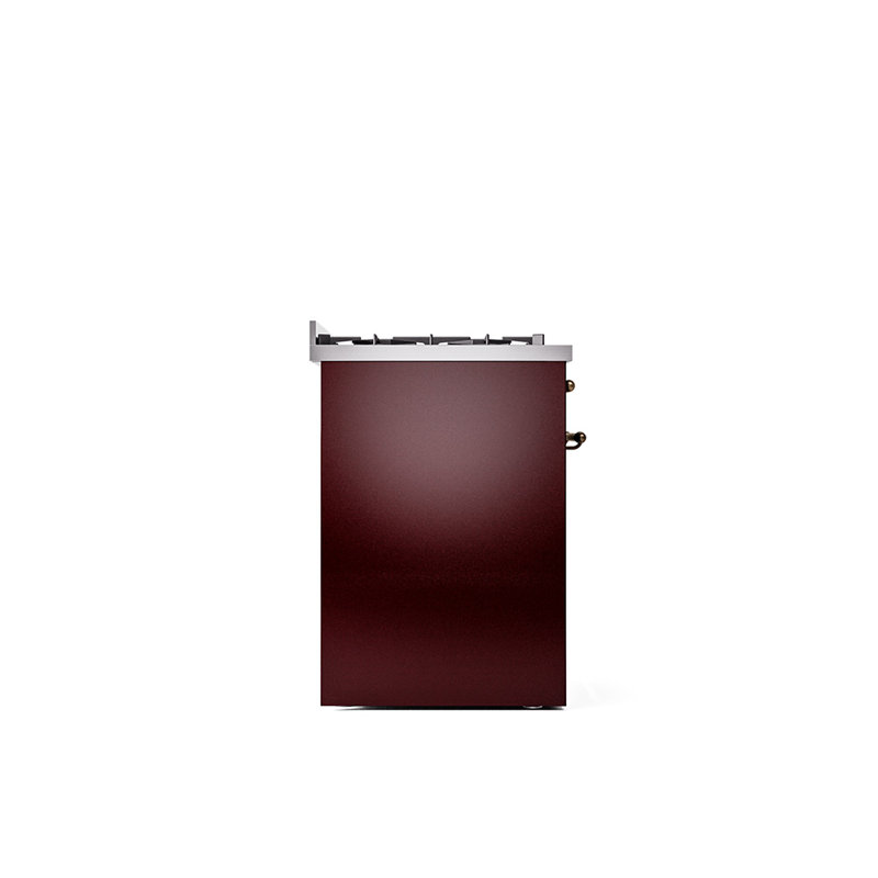 ILVE Nostalgie II 30 in Dual Fuel Range, Burgundy/Bronze, Natural Gas