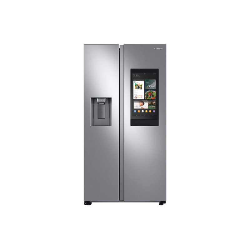 Samsung 22 pi. Cu. Réfrigérateur côte à côte à profondeur de comptoir avec plaque tactile pour famille?, Acier Inoxydable
