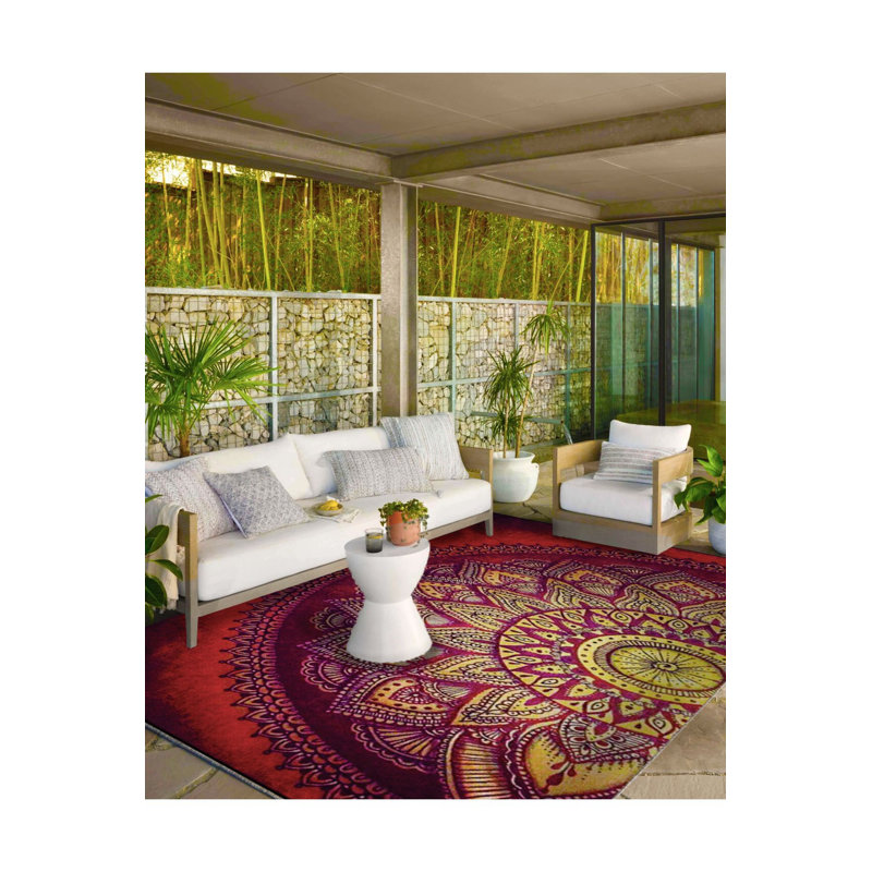 Half Star Themed Patterned Woven Base Washable Rug, Rectangle 2'4" x 3'11" Rug Pad Included