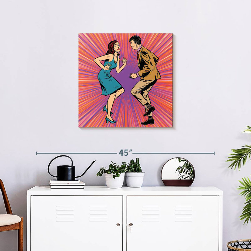 Enn Comic Couple Dancing, H 24 po x l 24 po