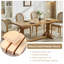 Chaise de salle à manger en bois massif de style français avec garniture cloutée (ensemble de 2)-180223884