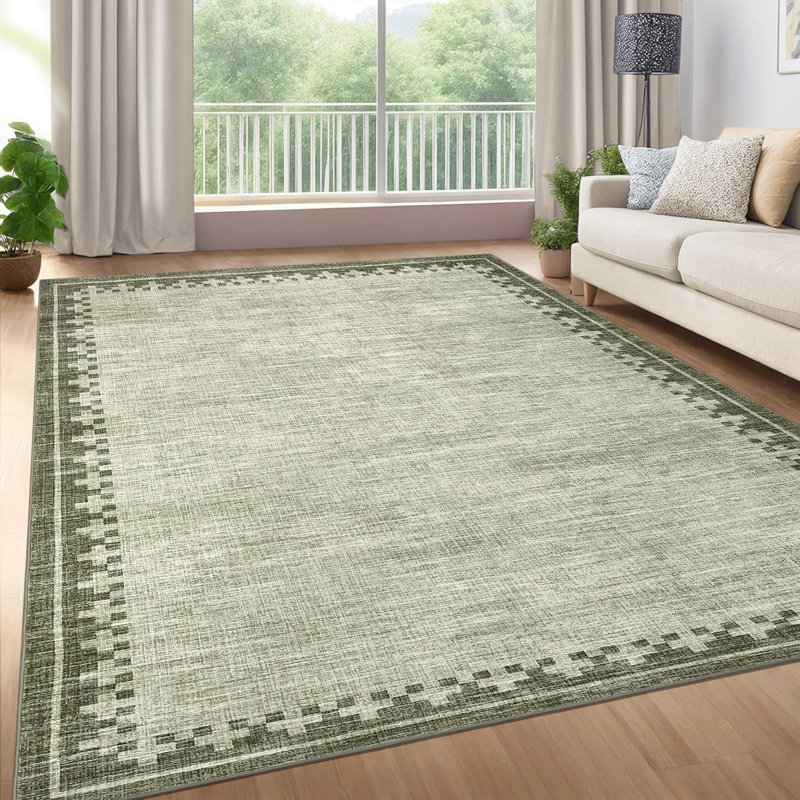 Area Rugs for Living Room Washable Rugs Non Slip Stain Resistant Bordered CarpetFoldable Rugs for BedroomDining RoomNursery