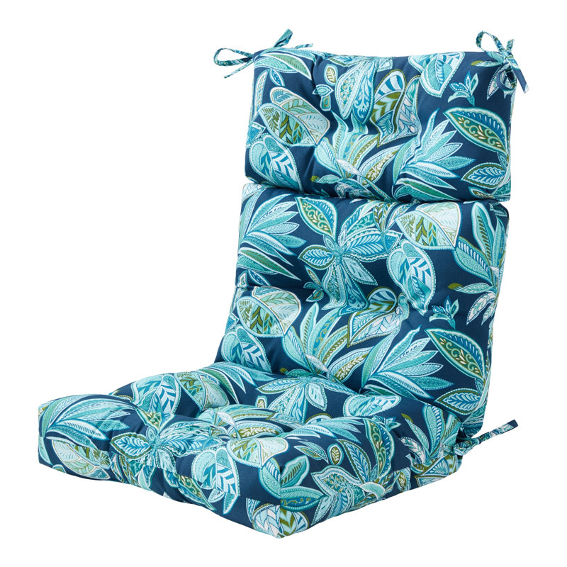 Lester Outdoor High Back Chair Cushion, Botanical Crestwood, 1