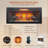 42 Inch Infrared Electric Fireplace With Removable Trim Kit Insert, Touch Panel Home Decor Heater