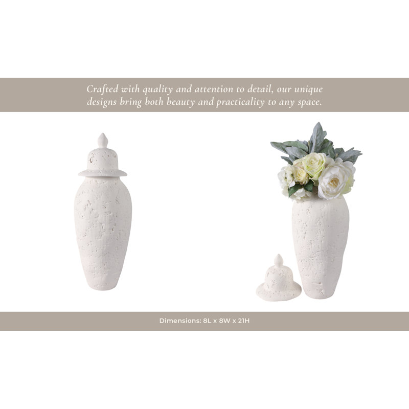 Handmade Stoneware Jar, 21"