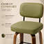 Tabouret de bar pivotant rembourré Hesson, hauteur du siège 25,5 po, avec structure en bois (ensemble de 2)-835608390-835608391