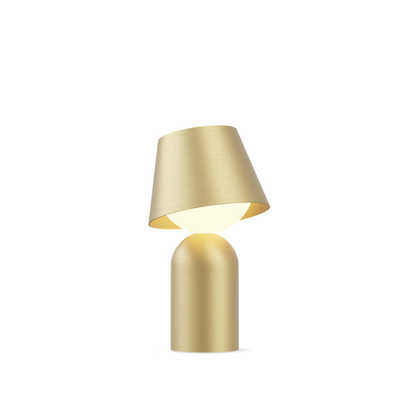 Guy LED Outdoor Lantern, 3.6" H x 3.6" W x 7.9" D, Brass