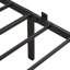 Structure de très grand lit avec tête de lit décorée à panneau de bois noir, structure durable, fonctionnement silencieux, grand espace de rangement, assemblage facile, compatible avec tous les types de matelas avec tête de lit